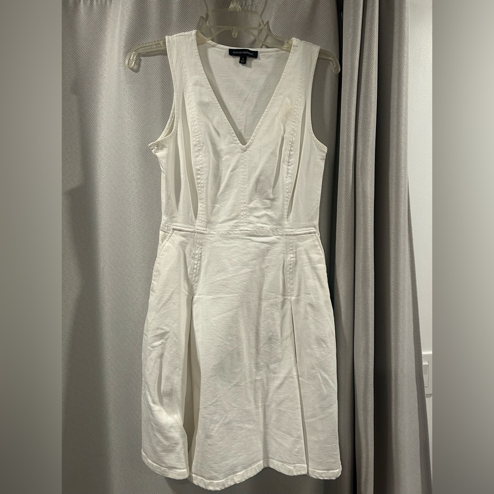 Banana Republic White Backless Dress
